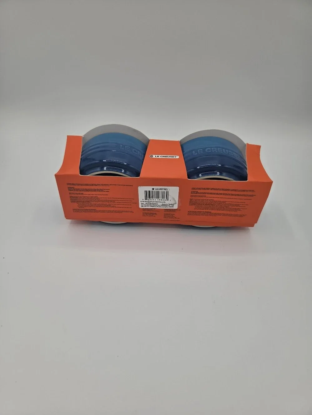 Le Creuset Blue Solid Ceramic Ramekin Set of 2 7oz/200mL Microwave Safe